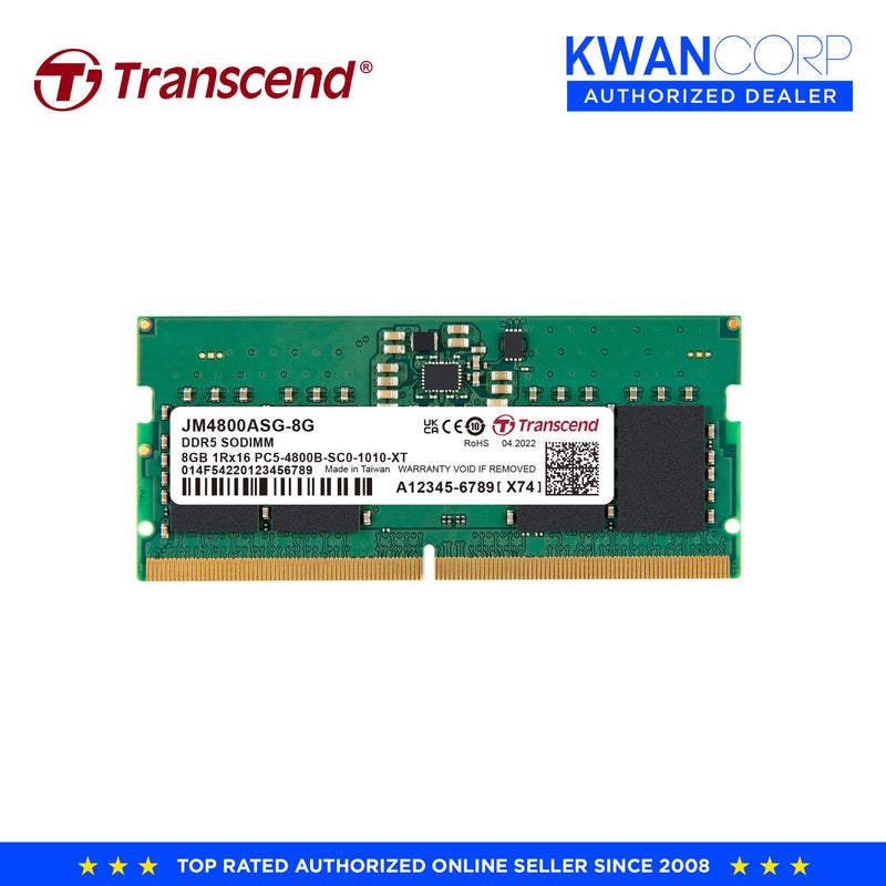 Transcend 8GB DDR5 4800 Sodimm Memory