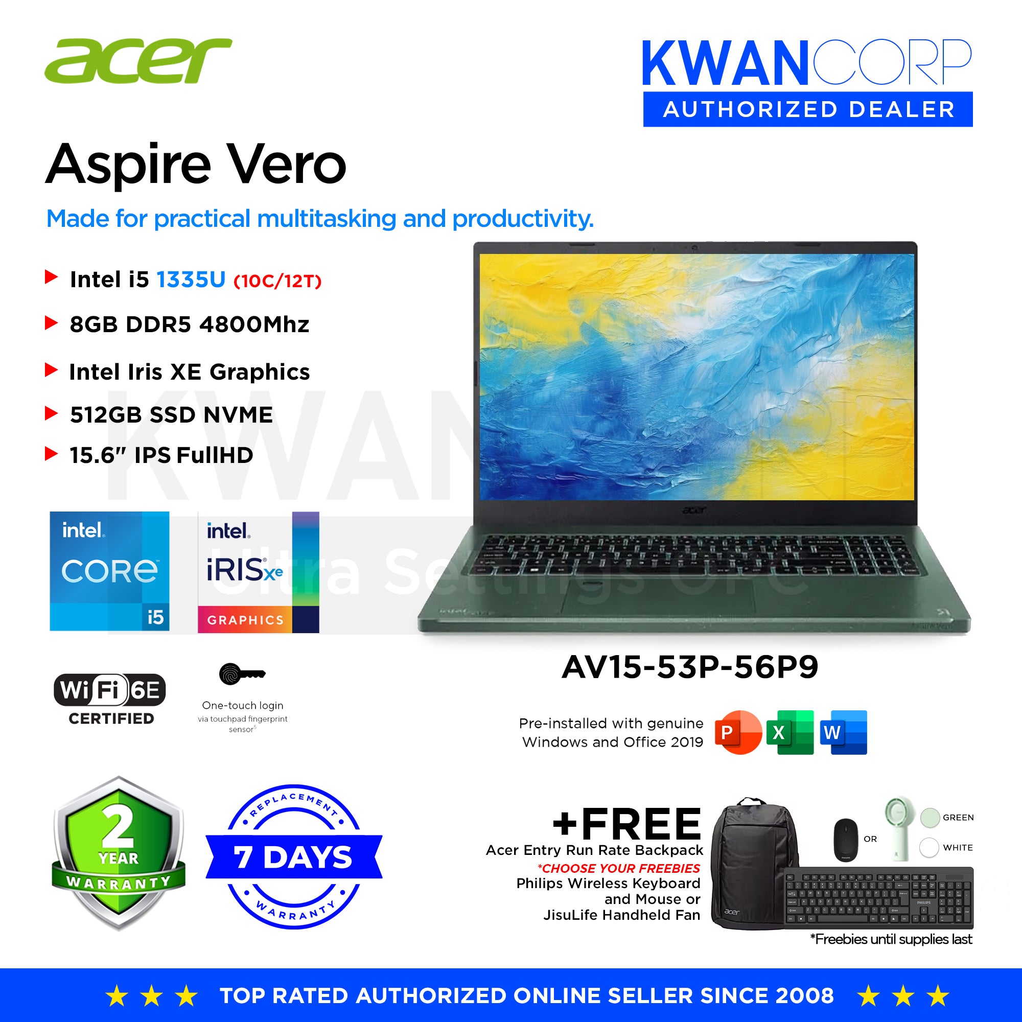 Acer Aspire Vero AV15 53P 56P9 Intel I5 1335U 8GB RAM Intel Iris XE Gr acer-aspire-vero-av15-53p-56p9-intel-i5-1335u-8gb-ram-intel-iris-xe-gr