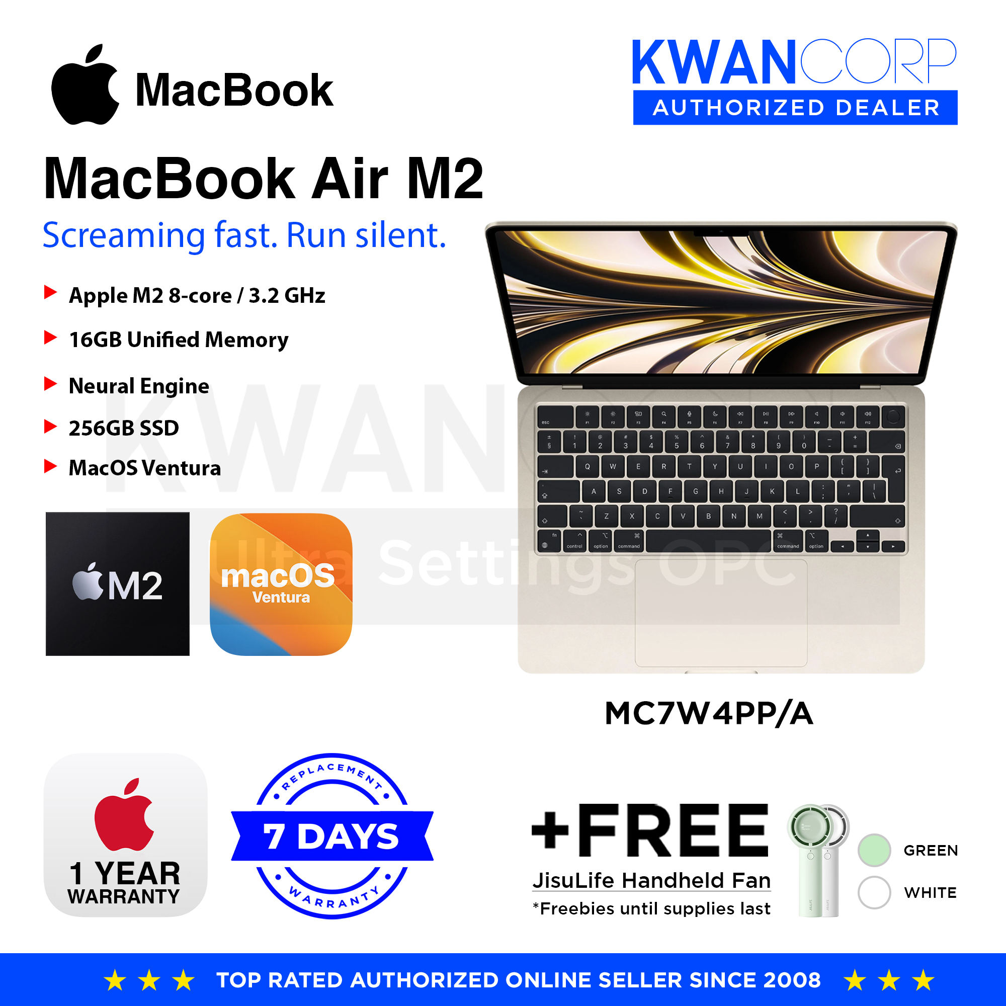 Apple - MacBook Air,最新OS,Office2019,Zoomインストール済 Apple MacBook Air (2022) 13 in. Notebook with Apple