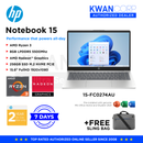 HP Notebook 15-FC0274AU AMD Ryzen 3 7320U 8GB RAM 256GB SSD 15.6" FHD Windows 11 Laptop