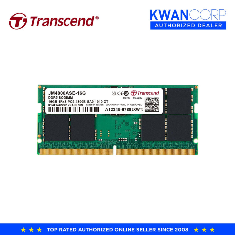 Transcend 16GB DDR5 4800 SODIMM Memory