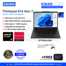Lenovo Thinkpad E14 Gen 7 21T1S0LX00 AMD Ryzen 5 220 16GB RAM 512GB SSD AMD Radeon 740M Windows 11 Pro Business Laptop