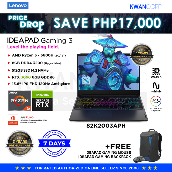 Lenovo IdeaPad Gaming 3 82K2003APH AMD Ryzen 5 - 5600H 8GB RAM RTX 306