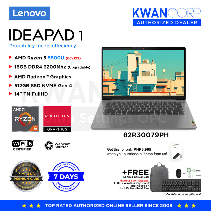 Lenovo IdeaPad 82R30079PH AMD Ryzen 5500U 16GB RAM AMD Radeon™ Gr