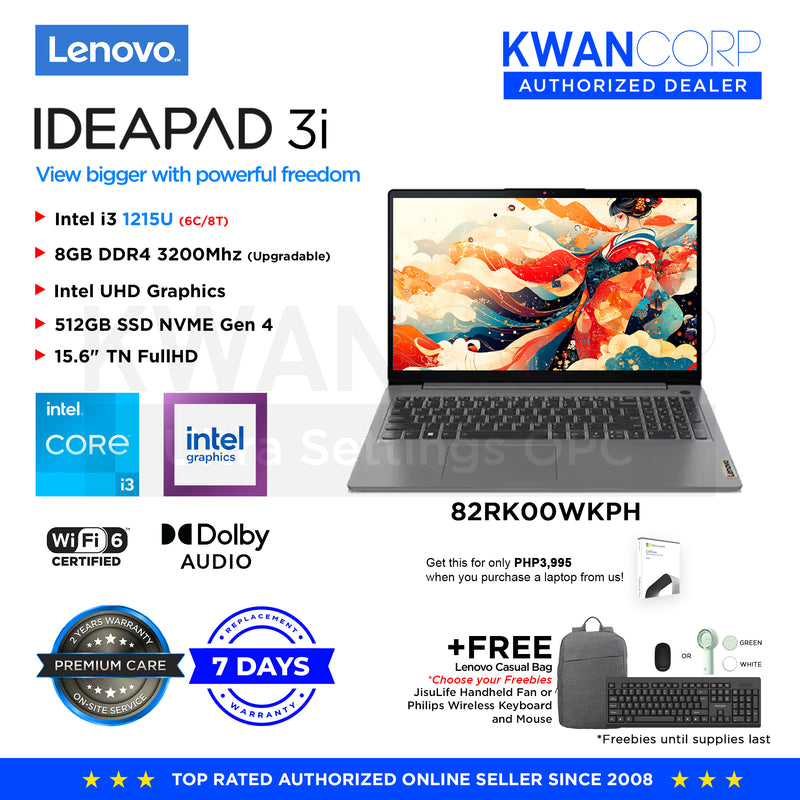Lenovo IdeaPad 3i 82RK00WKPH Intel i3 1215U 8GB RAM Intel UHD Graphics