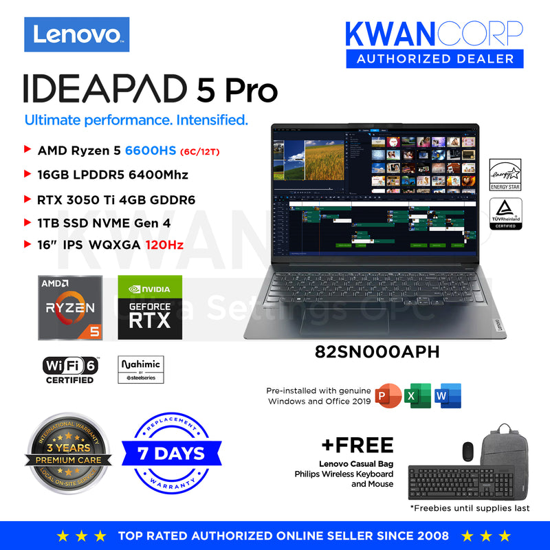 Lenovo IdeaPad 82SN000APH AMD Ryzen 16GB RAM RTX 3050 Ti 4GB 1TB SSD 16