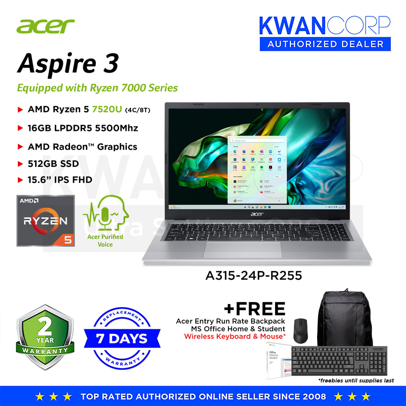 Ram Laptop Acer Aspire Acer Aspire A315-24P-R255 AMD Ryzen 7520U