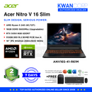 Acer Nitro V 16 Slim AI ANV16S-41-R61M AMD Ryzen 5 240 16GB RAM 512GB SSD RTX 5050 8GB 16" IPS WQXGA 180Hz Windows 11 Gaming Laptop