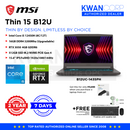 MSI Thin 15 B12UC-1435PH Intel Core i5 12450H 16GB RAM 512GB SSD RTX 3050 4GB 15.6" IPS FHD 144Hz Windows 11 Gaming Laptop