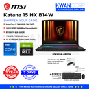 MSI Katana 15 B14WGK-882PH Intel Core i7 14650HX 16GB RAM 1TB SSD RTX 5070 8GB 15.6" IPS QHD 165Hz Windows 11 Gaming Laptop