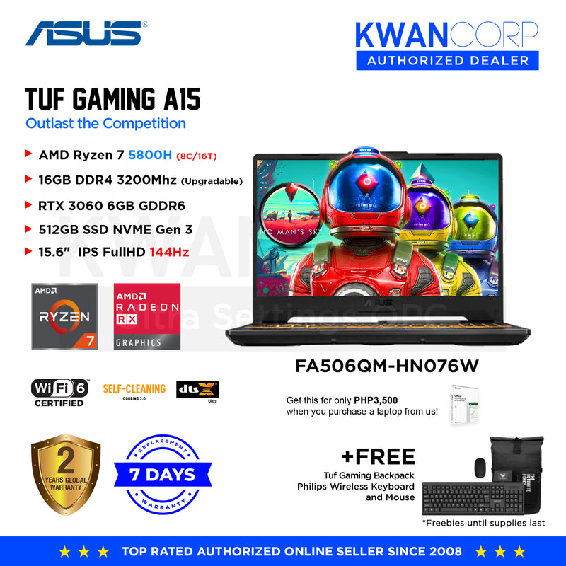 Cpu Amd Ryzen 5800hs Laptop Asus TUF Gaming A15 FA506QM-HN076W AMD