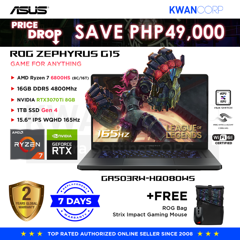 Asus Rog Zephyrus G15 Notebook Ryzen Rtx ASUS Zephyrus G15 R9