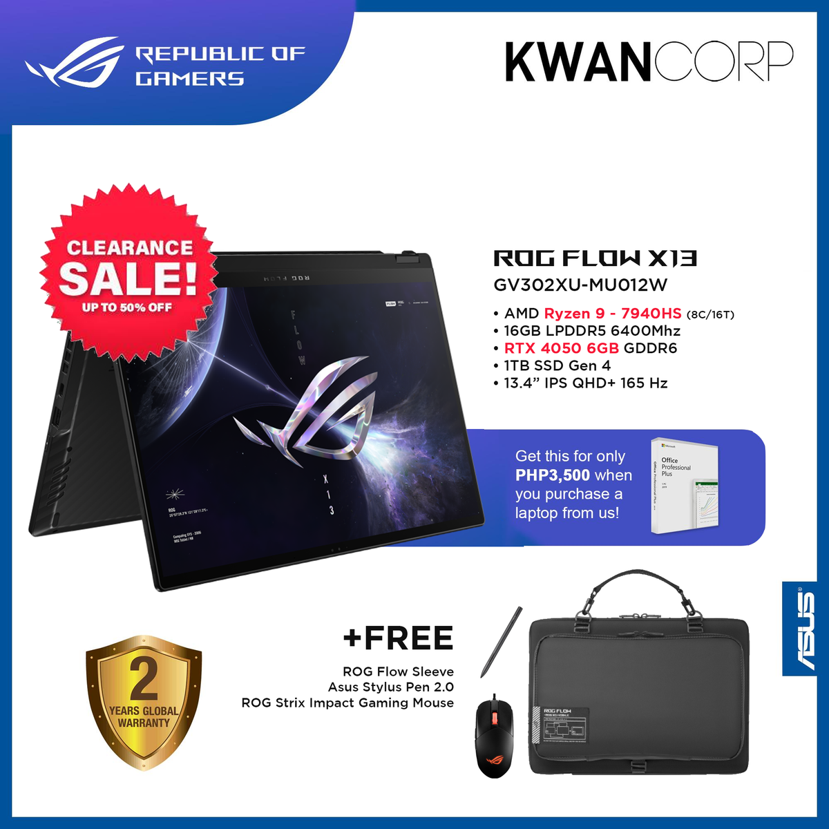 Refurbed Asus Rog Flow X13 Ryzen 5800hs Asus ROG Flow X13 GV302XU 