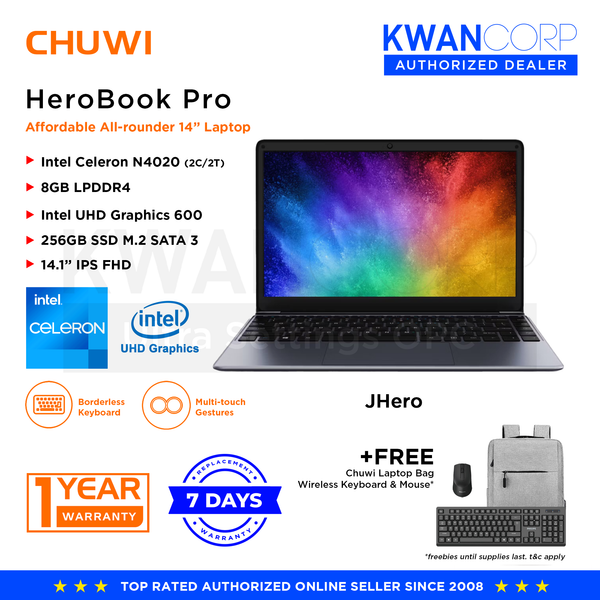 Chuwi HeroBook Pro JHero Intel Celeron N4020 8GB RAM Intel UHD Graphic