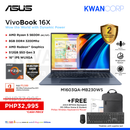 Asus Vivobook 16X M1603QA-MB230WS AMD Ryzen 5 5600H  8GB RAM AMD Radeon™ Graphics 512GB SSD Gen 3 16" IPS  WUXGA Premium Laptop