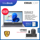 Asus Vivobook 14 M415DA-BV1004W AMD Ryzen 3 3250U 8GB RAM AMD Radeon™ Graphics 256GB SSD Gen 3 14" NanoEdge Display Mainstream Laptop