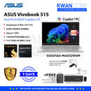 Asus Vivobook S15. S5507QA-MA032WSM Snapdragon X Elite X1E 78 100 16GB RAM Adreno™ GPU 1TB SSD 15.6" OLED 3K 2880 x 1620 120Hz Windows 11 Mainstream Laptop
