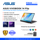 Asus Vivobook 14 Flip TP3407SA-QL021WSM Intel Ultra 7 256V 16GB RAM 1TB SSD Intel Arc Graphics 14" OLED WUXGA Display 360 Flip Touch Windows 11 Laptop