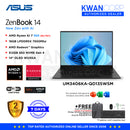 Asus Zenbook 14. UM3406KA-QD135WSM AMD Ryzen AI 7 350 16GB RAM AMD Radeon™ Graphics 512GB SSD 14" OLED WUXGA 1920x1200 Windows 11 Premium Laptop