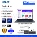 Asus Zenbook 14. UX3405MA-PP677WSM Intel Ultra 7 155H 16GB RAM Intel Arc™ Graphics 1TB SSD 14" OLED 2.8K 120Hz Windows 11 Premium Laptop
