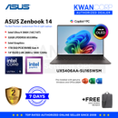 Asus Zenbook S 14 UX5406AA-SU165WSM Intel Ultra 9 386H 32GB RAM 1TB SSD 14" OLED 2.8K 120Hz Windows 11 Touch Laptop
